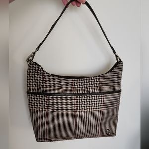LAUREN RALPH LAUREN Womens Brown Plaid Purse